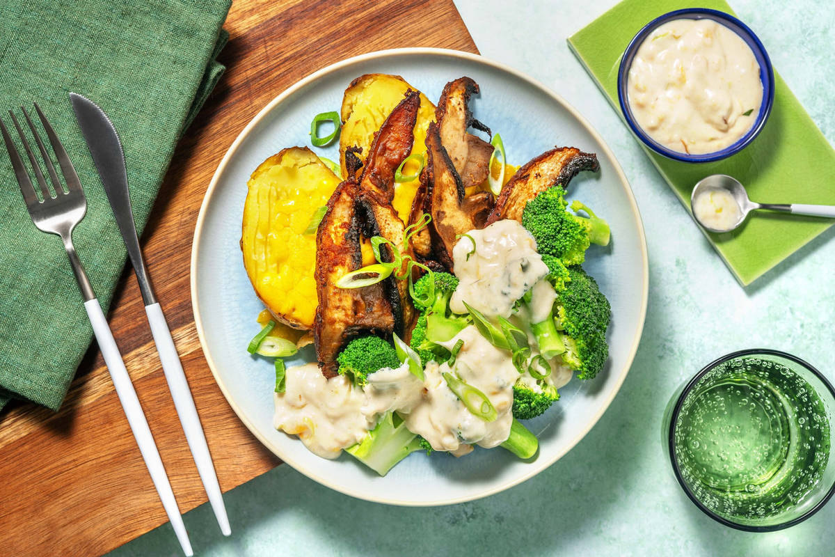 Baked Potatoes and Smoky Portobello Bites