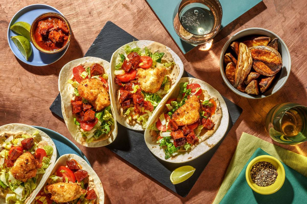 Popcorn Chicken Tacos