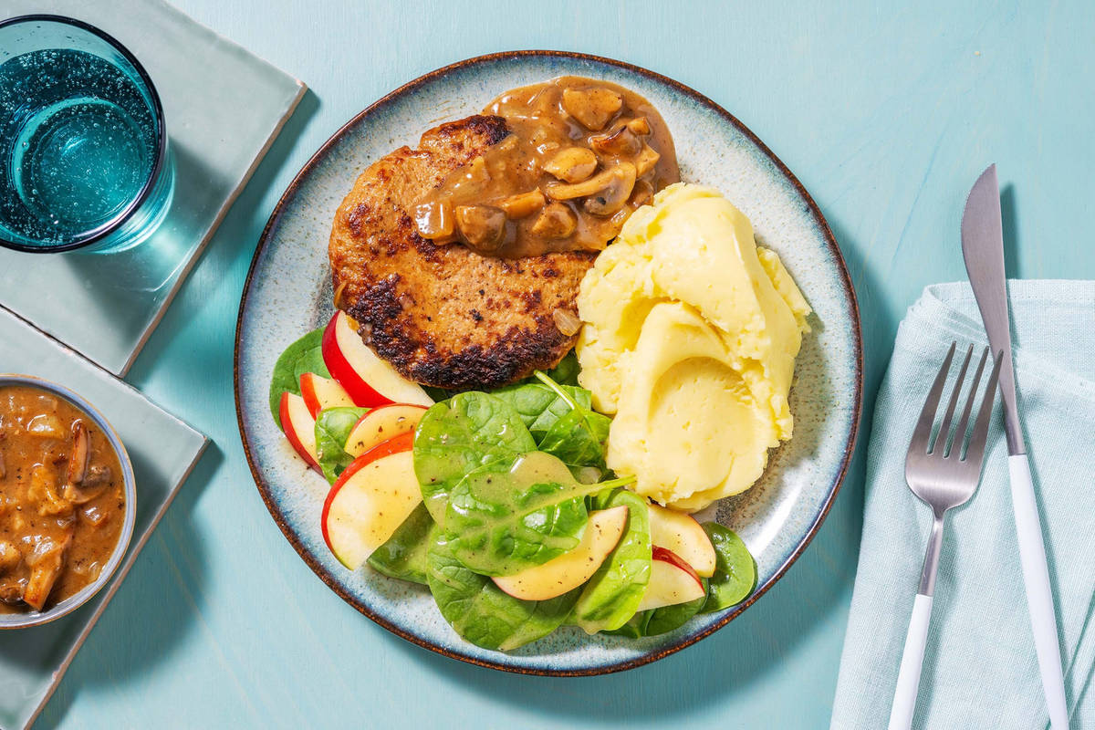 Pork Salisbury Steak and Mash