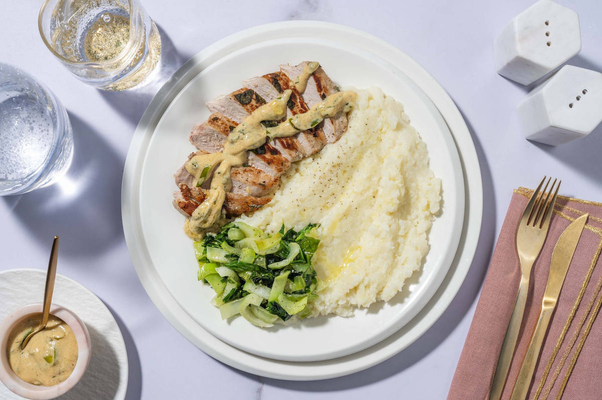 Pork Chops with Creamy Chive Sauce