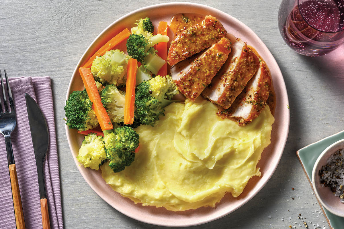 Pork & Mustard-Thyme Sauce