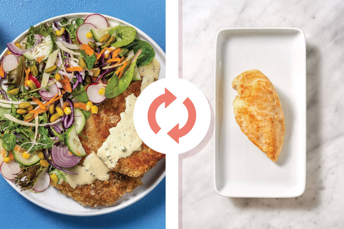 Chicken Schnitzel & Peppercorn Hollandaise