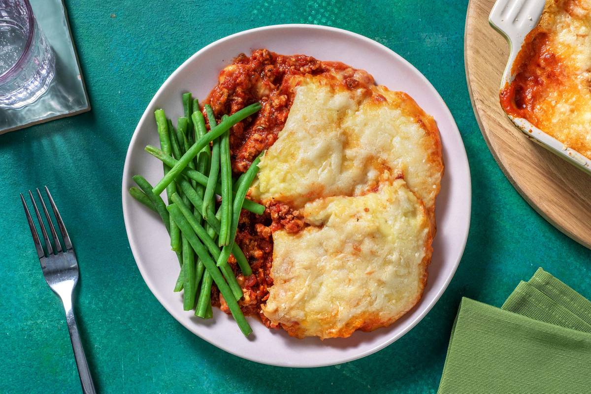 Pork and Cheesy Mash Pie