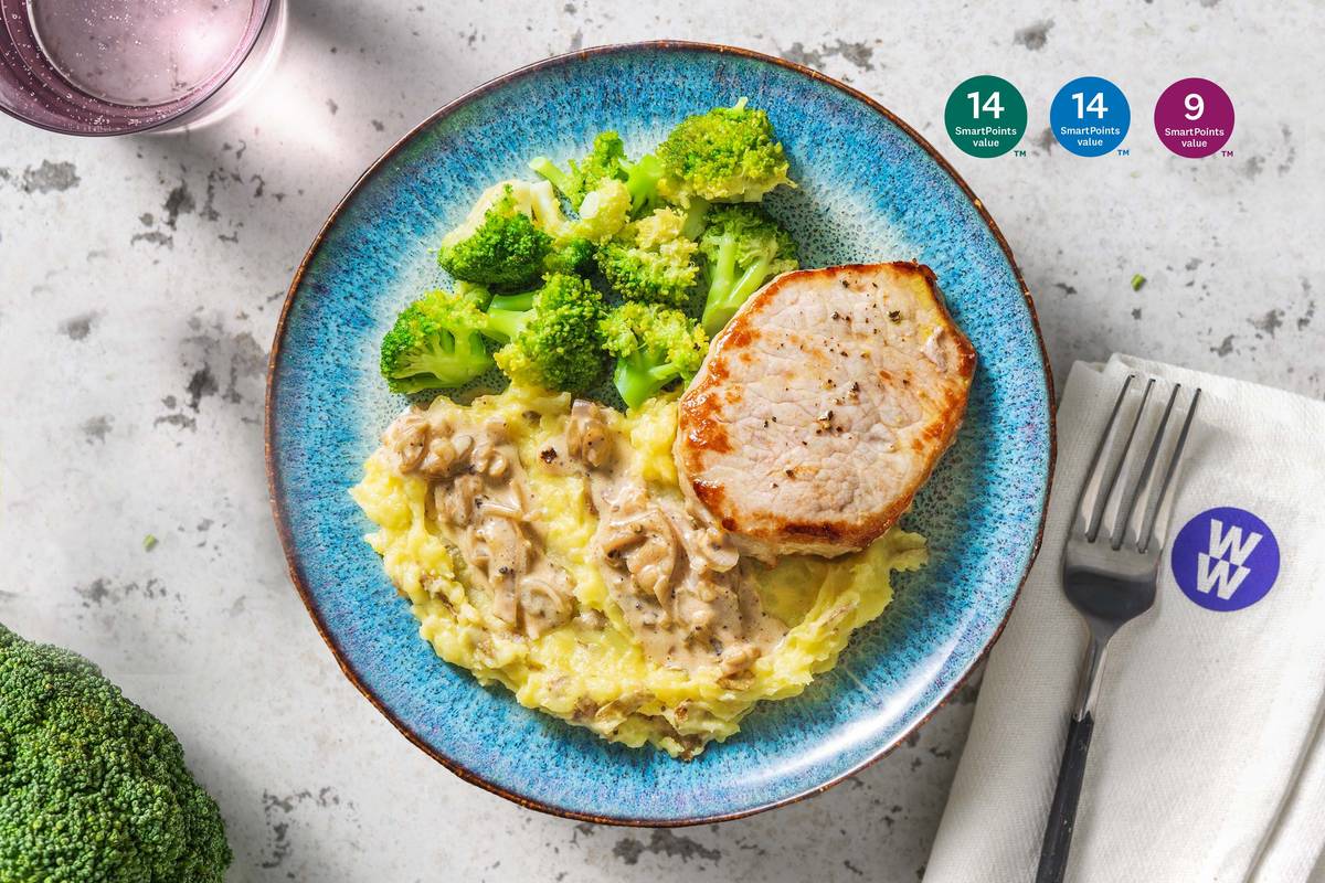 Pork Steaks and Peppercorn Sauce