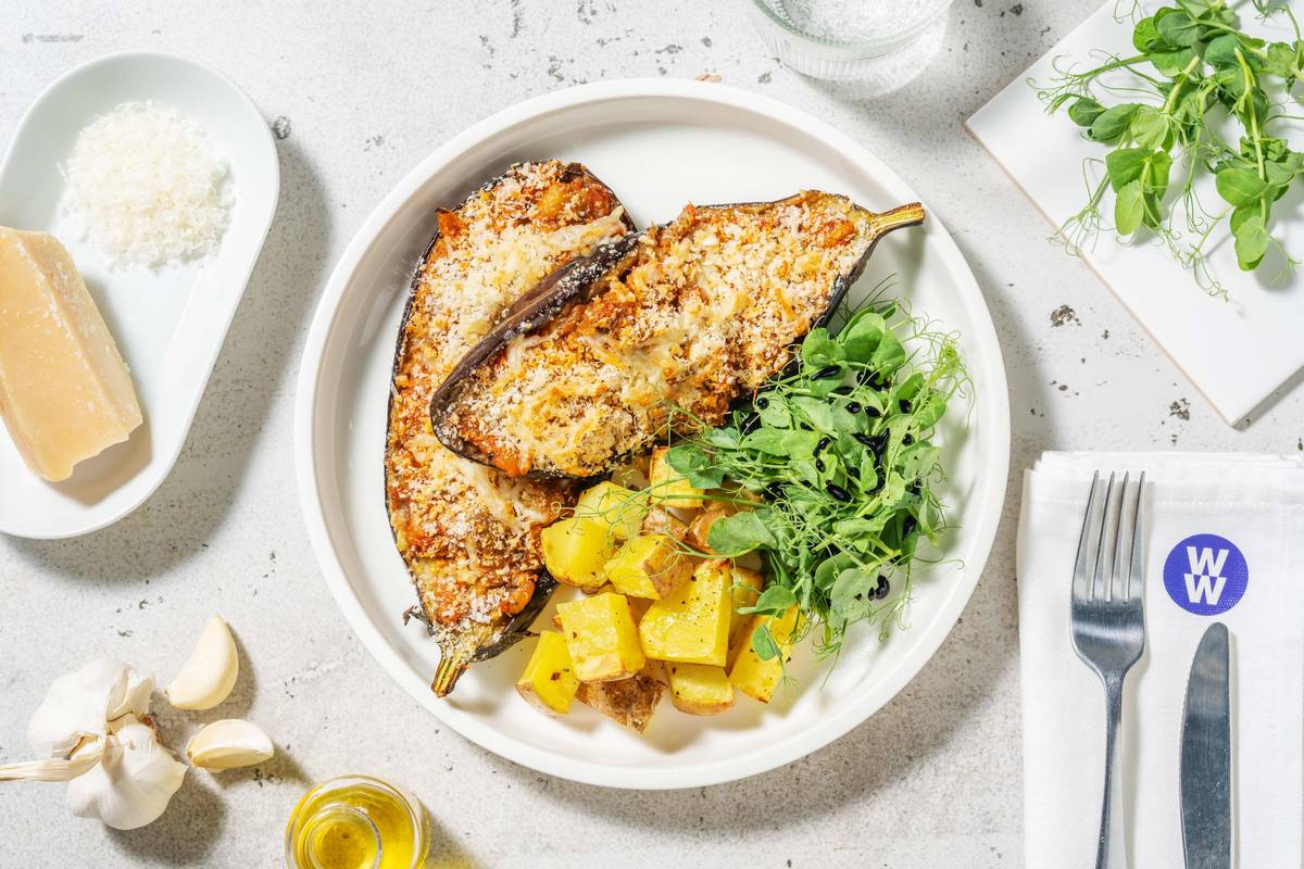 Pork Stuffed Aubergine Parmigiana
