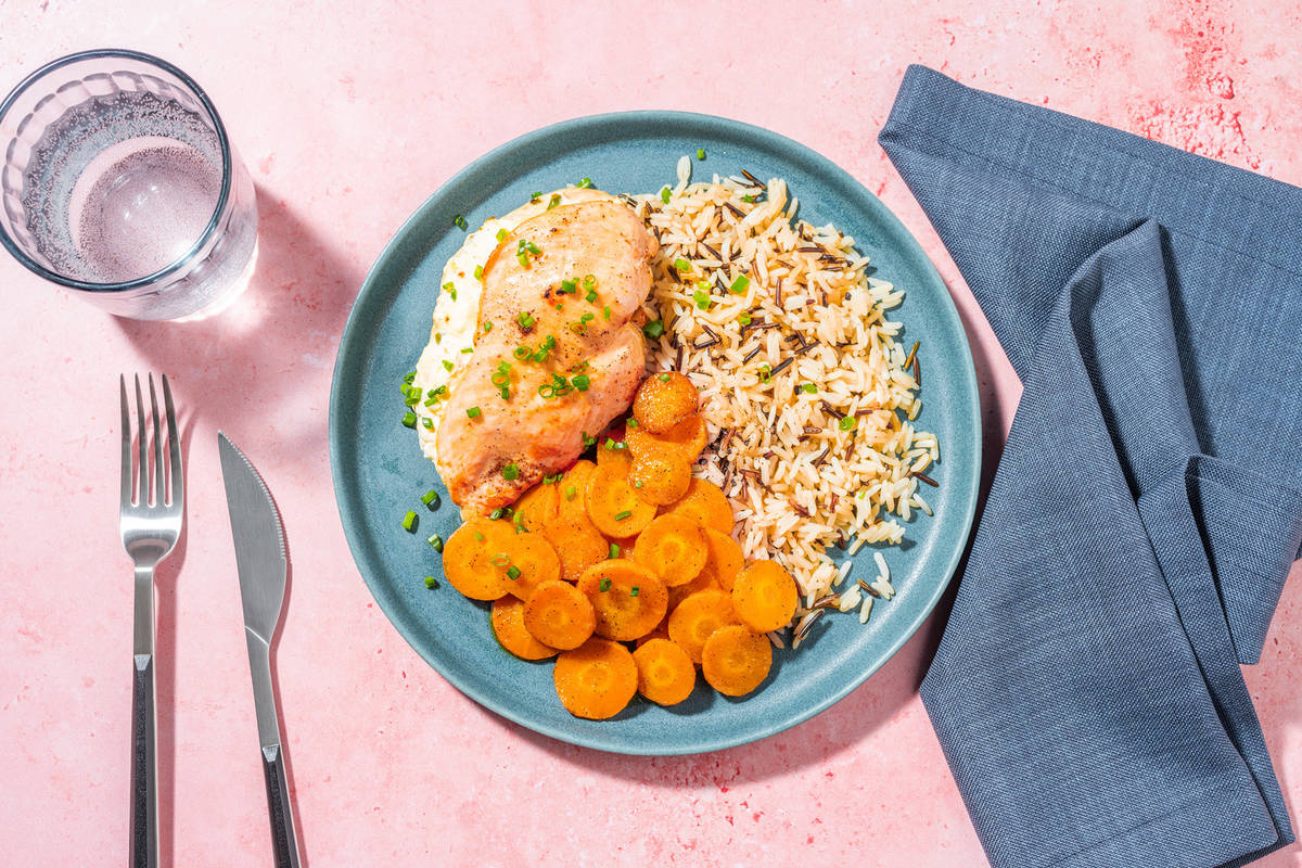 Chive Chicken and Wild Rice