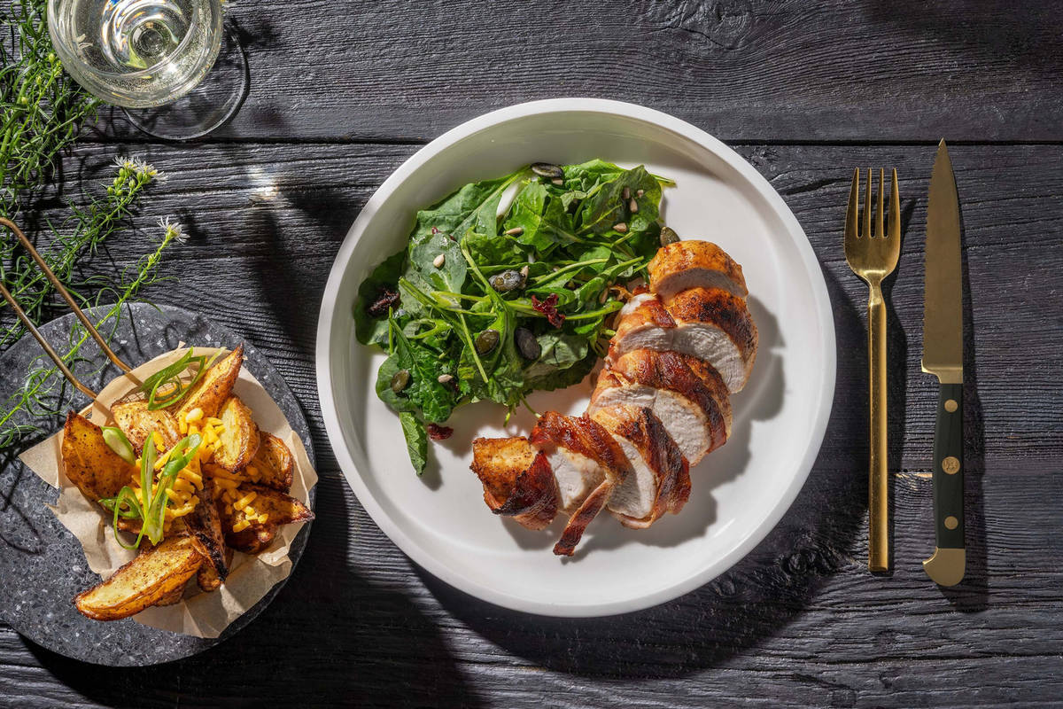 Poulet à l’érable enrobé de bacon