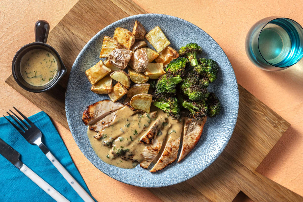 Poulet crémeux à l’estragon