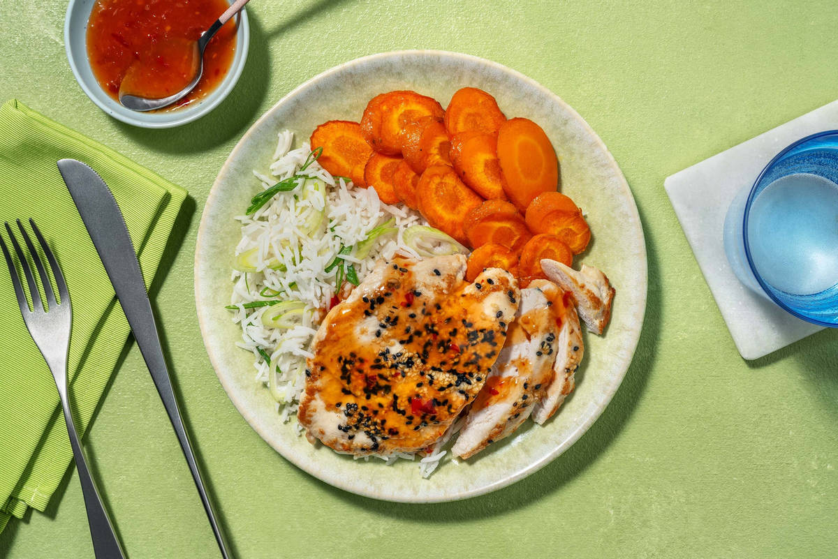 Poulet en croûte de sésame