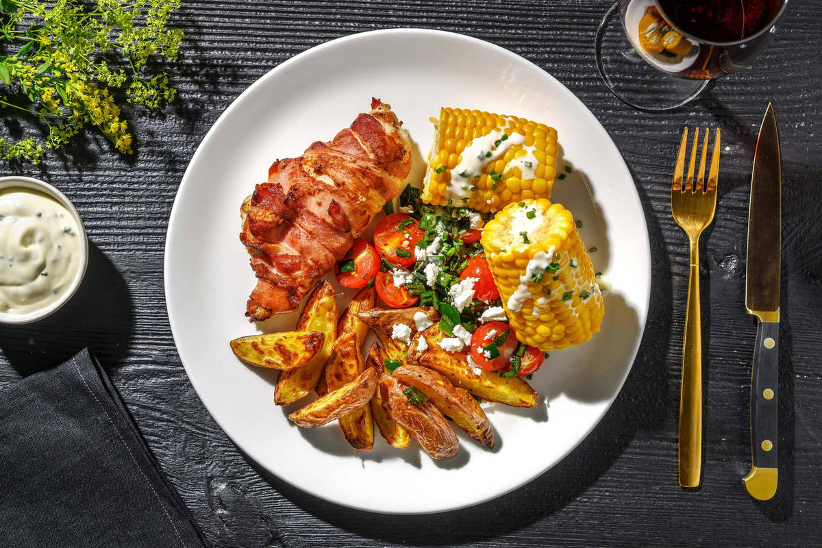 Poulet enrobé de bacon