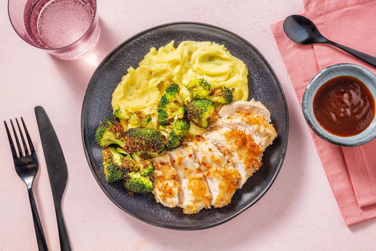 Poulet enrobé rôti