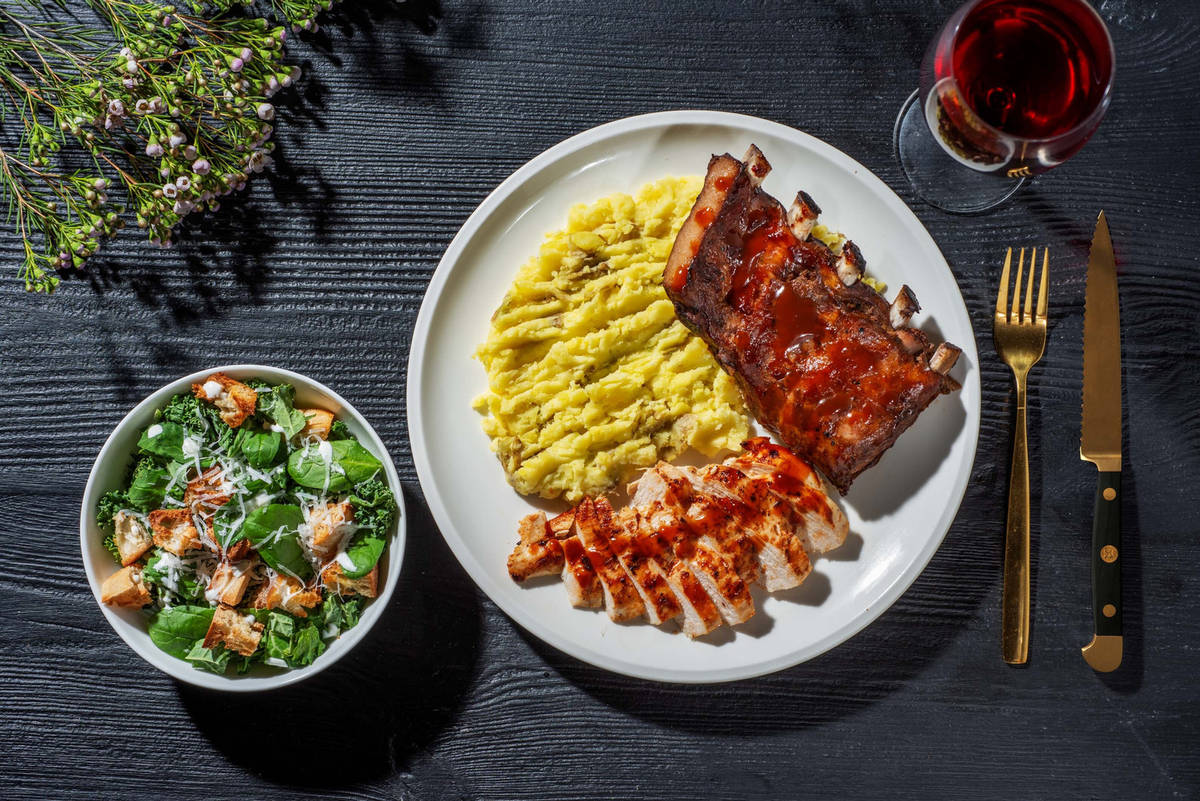 Poulet et côtes levées BBQ