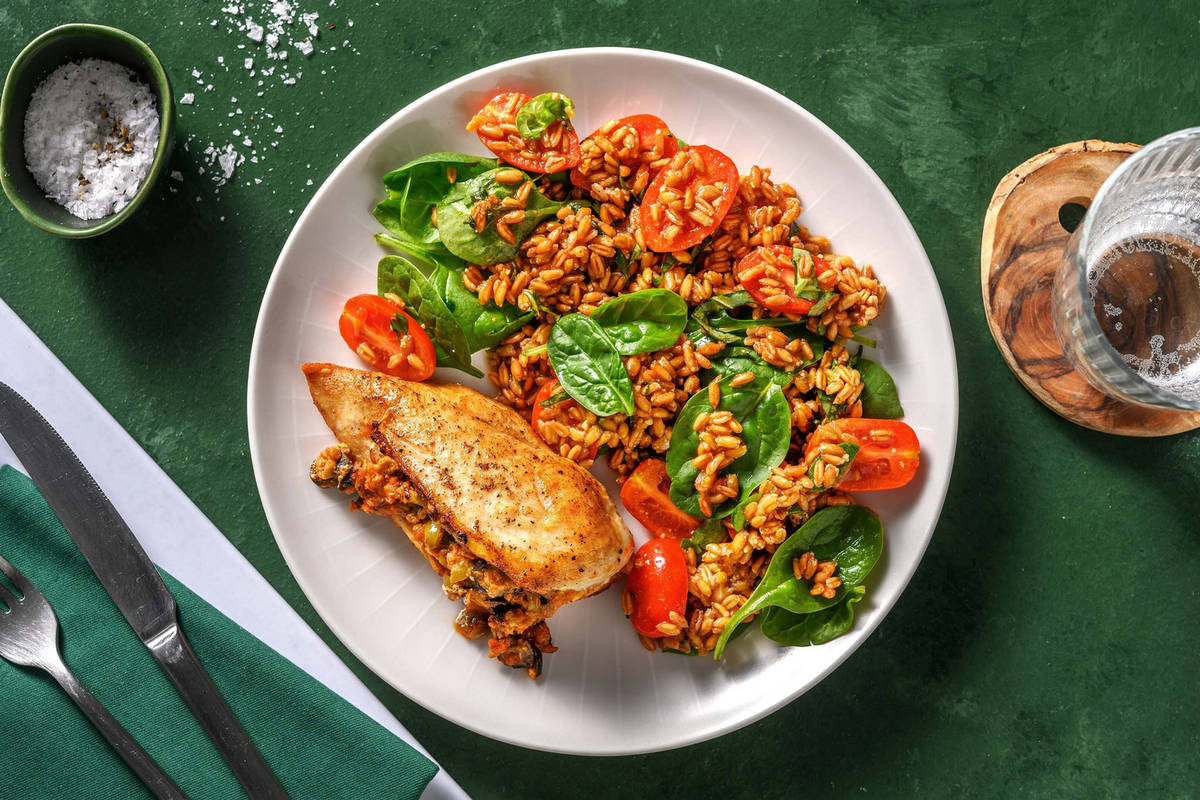 Carb Smart Olive-Stuffed Chicken