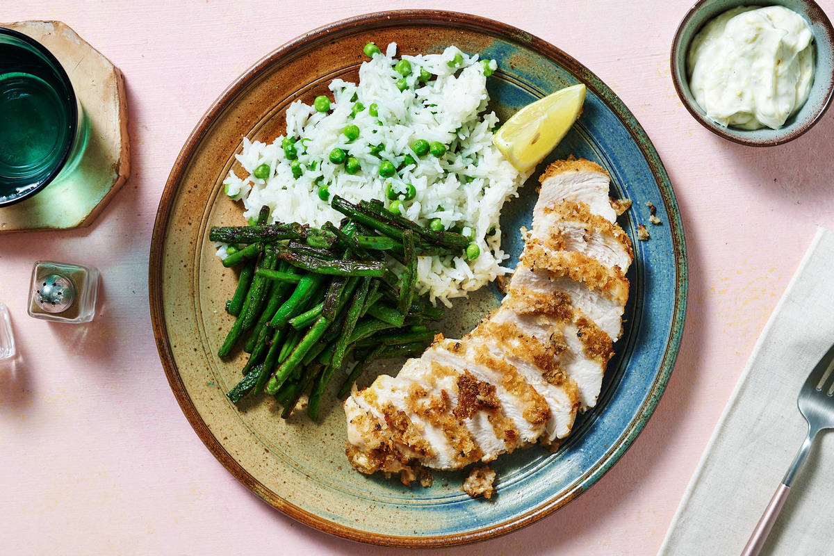 Poulet pané au four