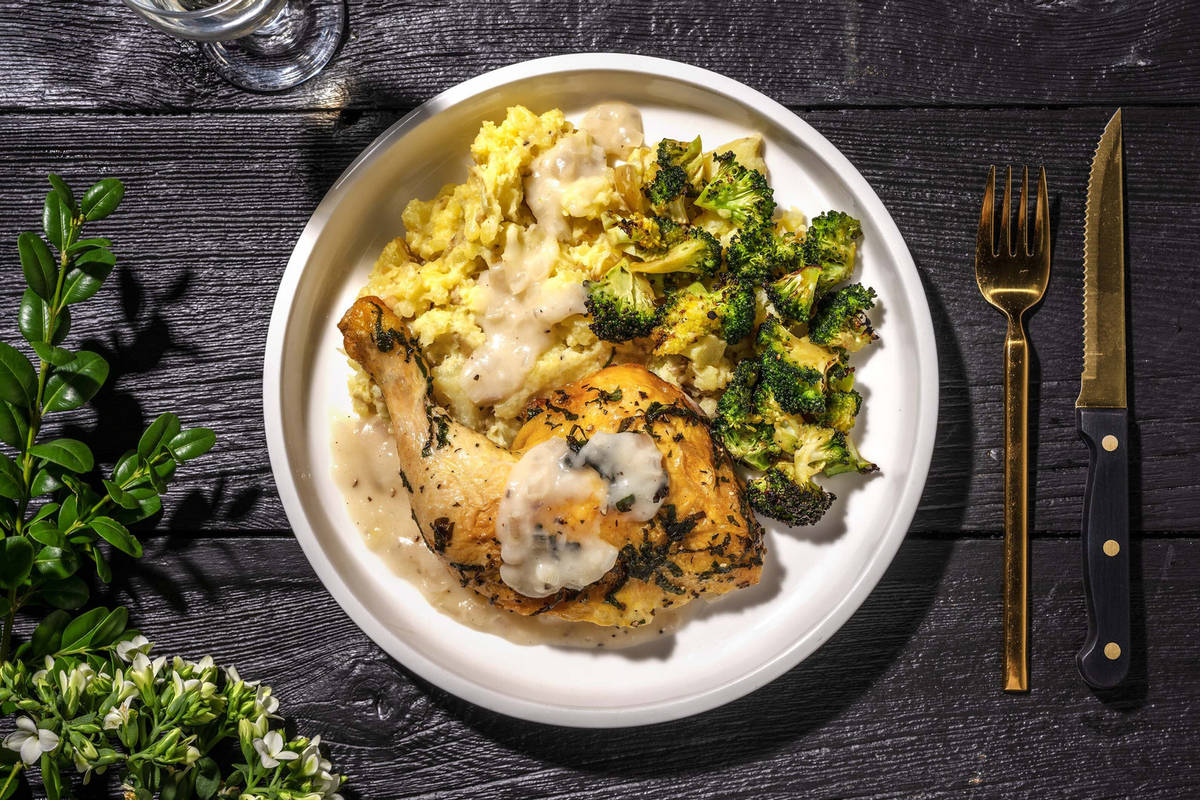 Poulet rôti aux herbes