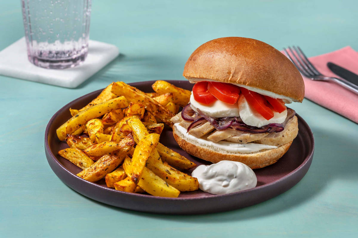 Pouletburger mit Mozzarella
