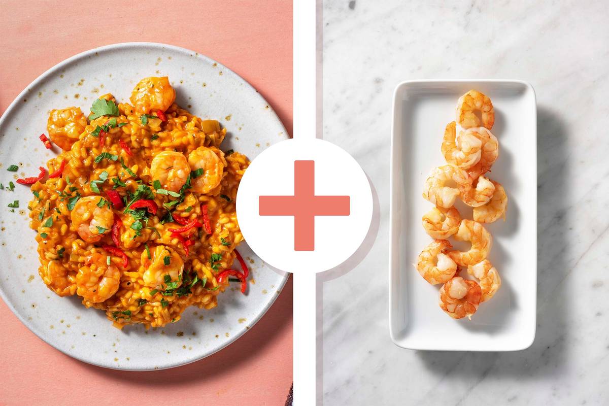 Prawn and Tomato Risotto with Double King Prawns
