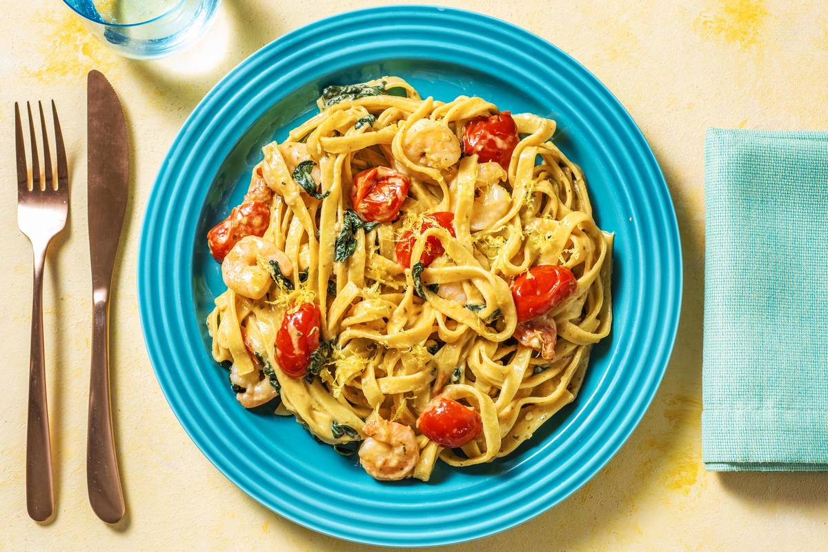 King Prawns and Fresh Tagliatelle