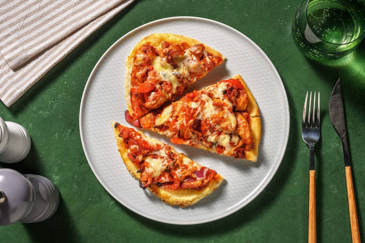 Pulled BBQ Chicken Naanizza