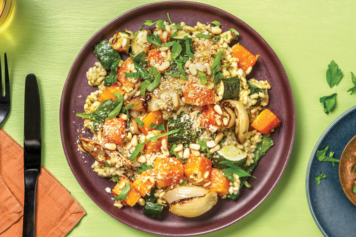 Pumpkin & Basil Pesto Risotto
