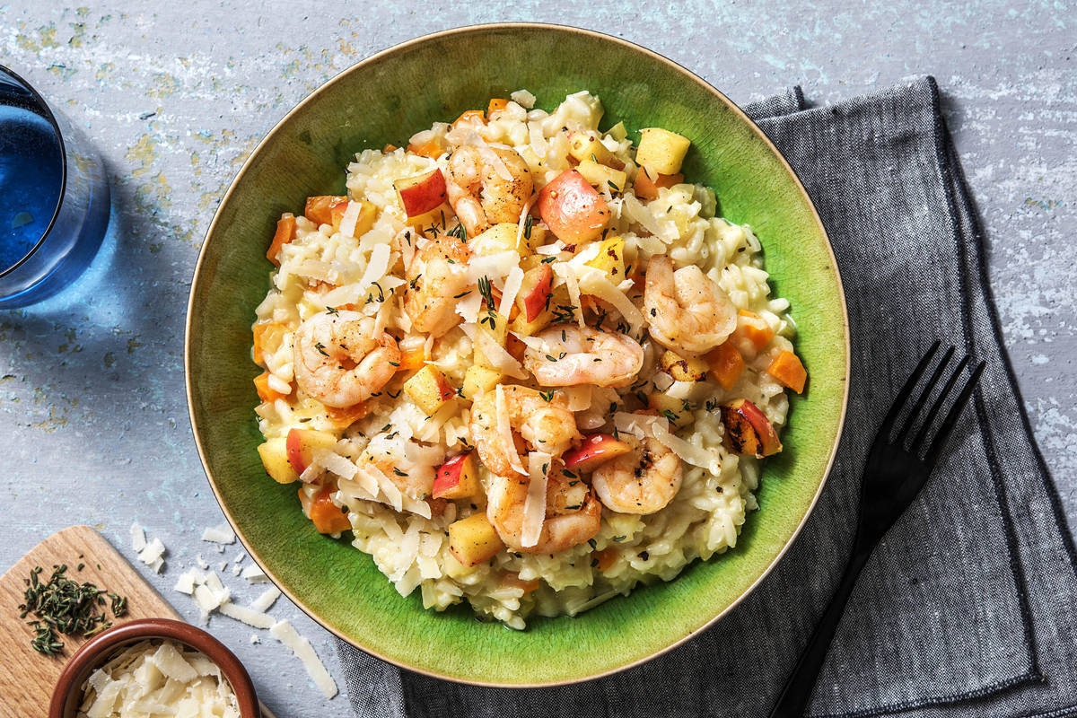 Q1 (W08) Garlic schrimp risotto with appels and thyme R12343560-1