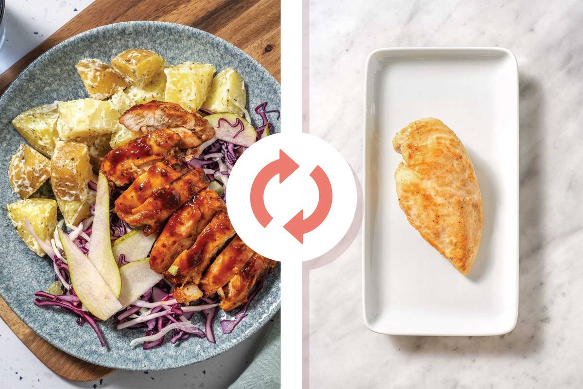 Quick BBQ Chicken & Creamy Potato Salad