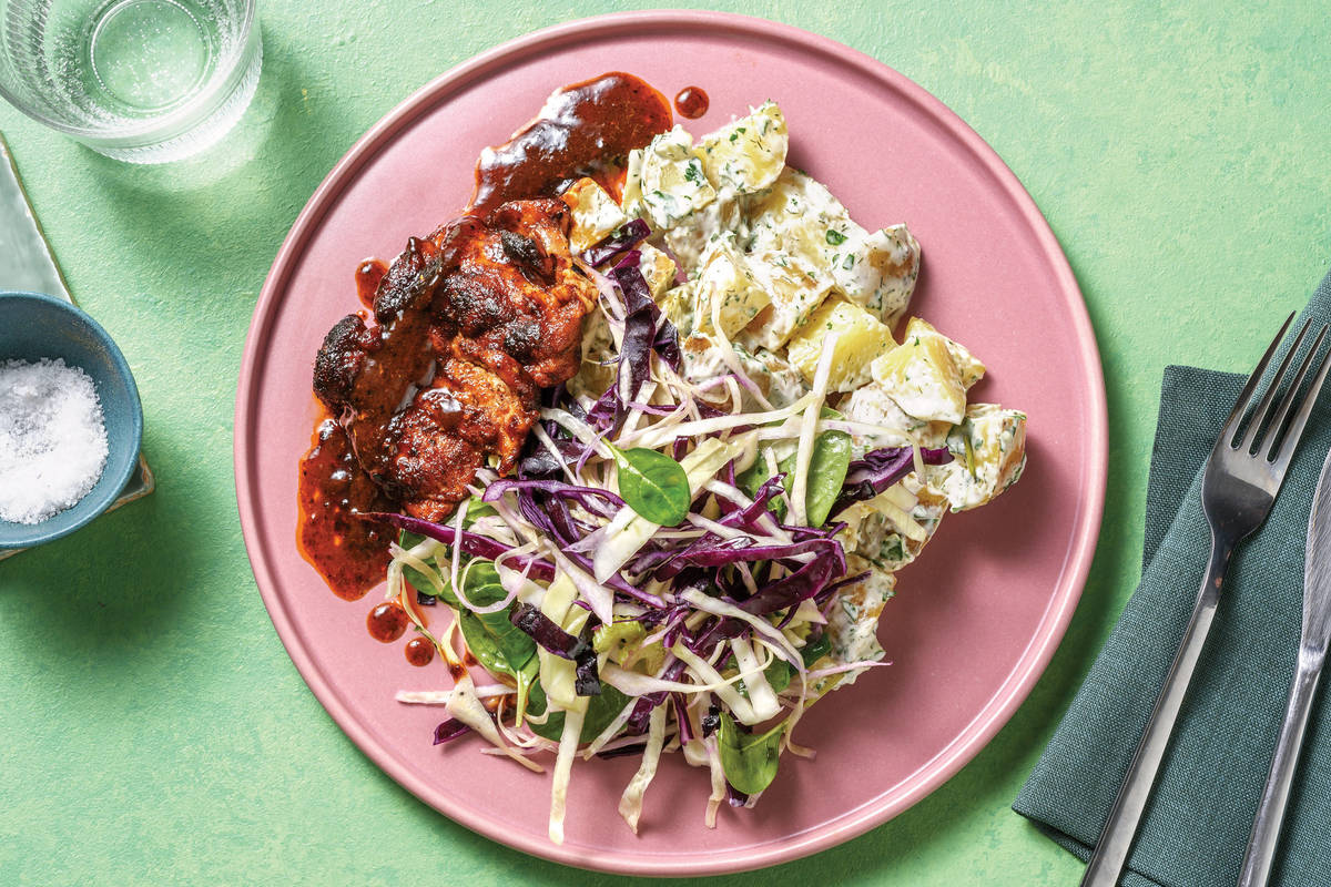 Easy BBQ Chicken & Creamy Potato Salad