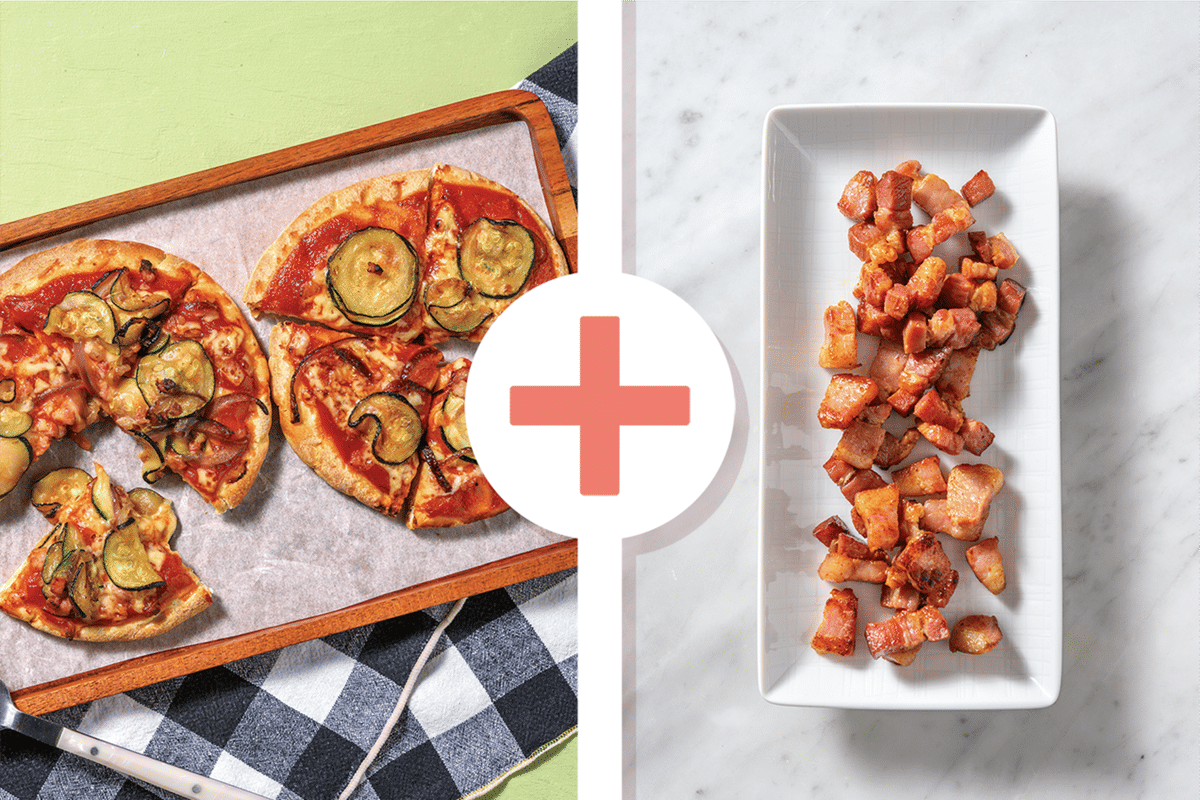 BBQ Double Bacon & Cheddar Flatbread Pizza
