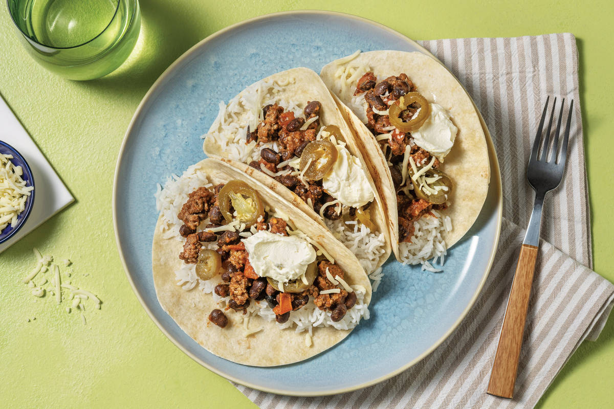 Cheesy Beef & Bean Taco-Rittos