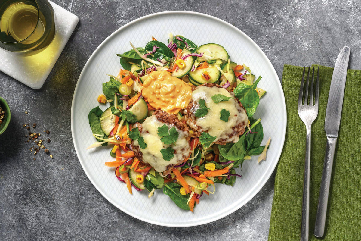 Quick Beef Burger Bowl