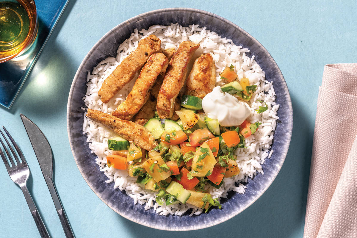 Caribbean Pork & Coconut Rice