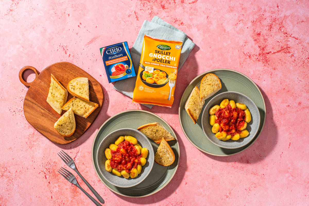 Repas de gnocchis au fromage rapides