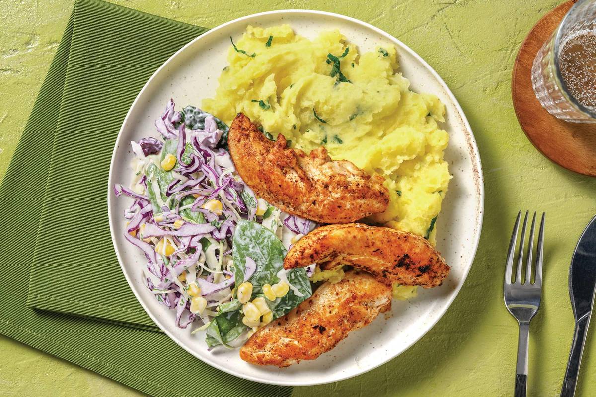 Nan's Chicken Tenders & Herby Mash