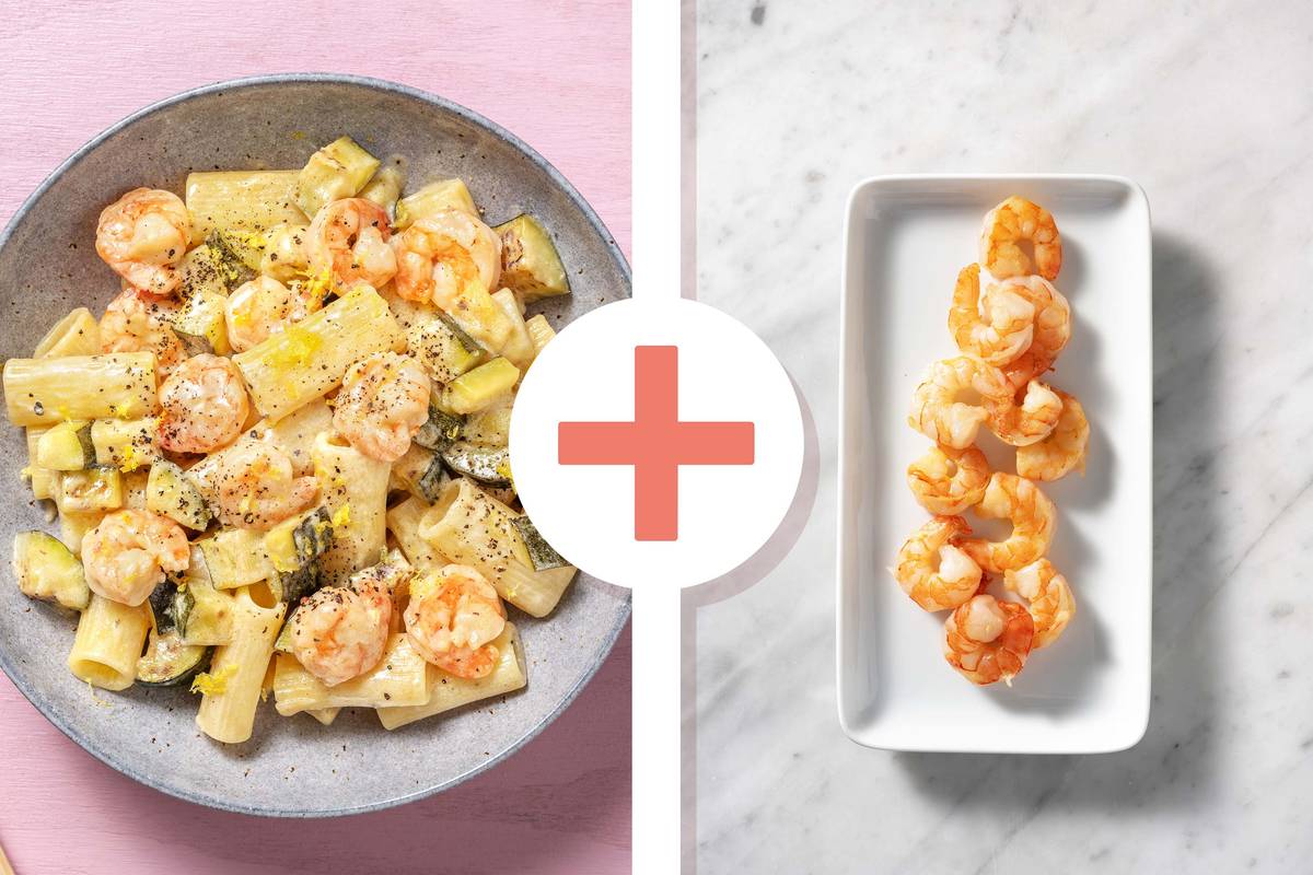 Quick Creamy Double Prawn Rigatoni