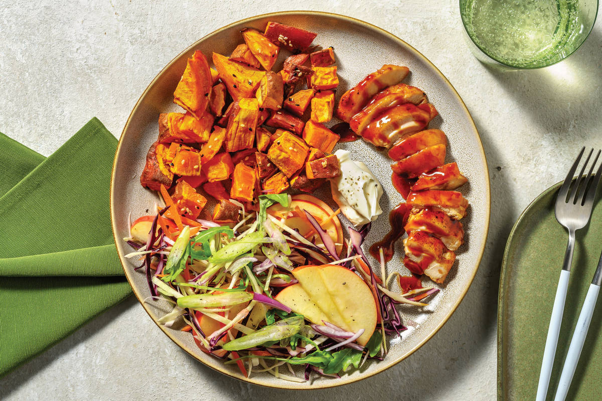 Quick Tofu & Sesame Sweet Potatoes