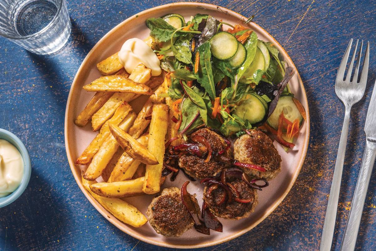 Quick Parmesan Beef & Pork Rissoles