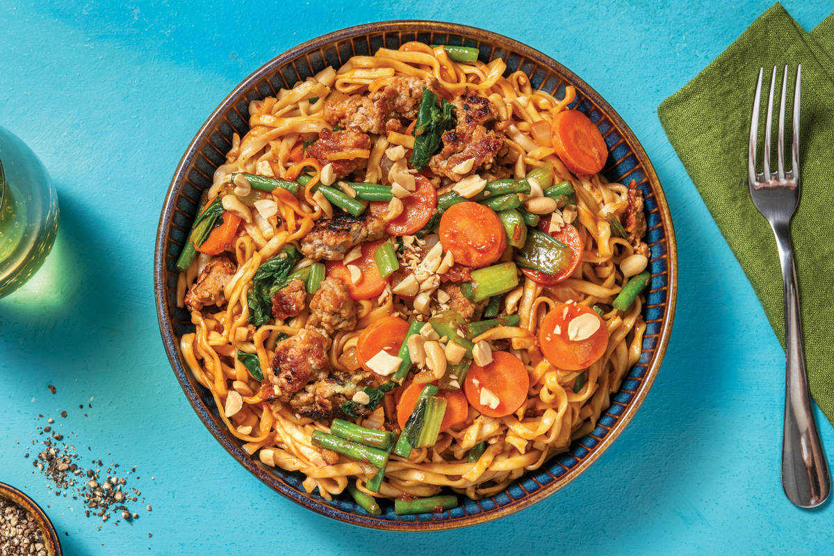 Easy Sichuan Pork Noodle Stir-Fry