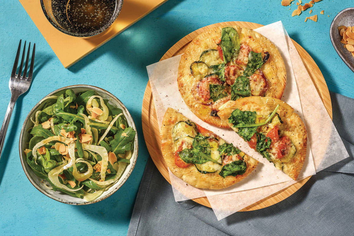 Roast Veggie Flatbread Pizza Bianca