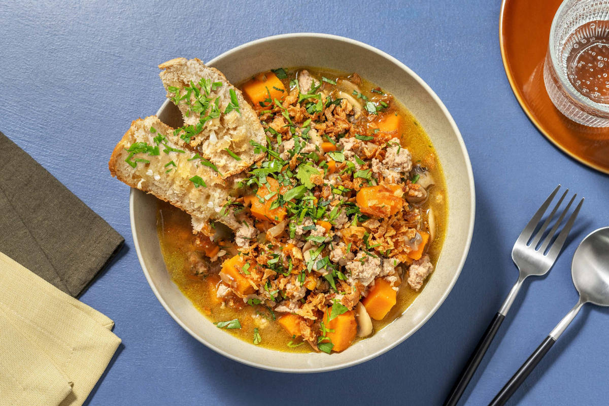 Ragoût de porc et de champignons