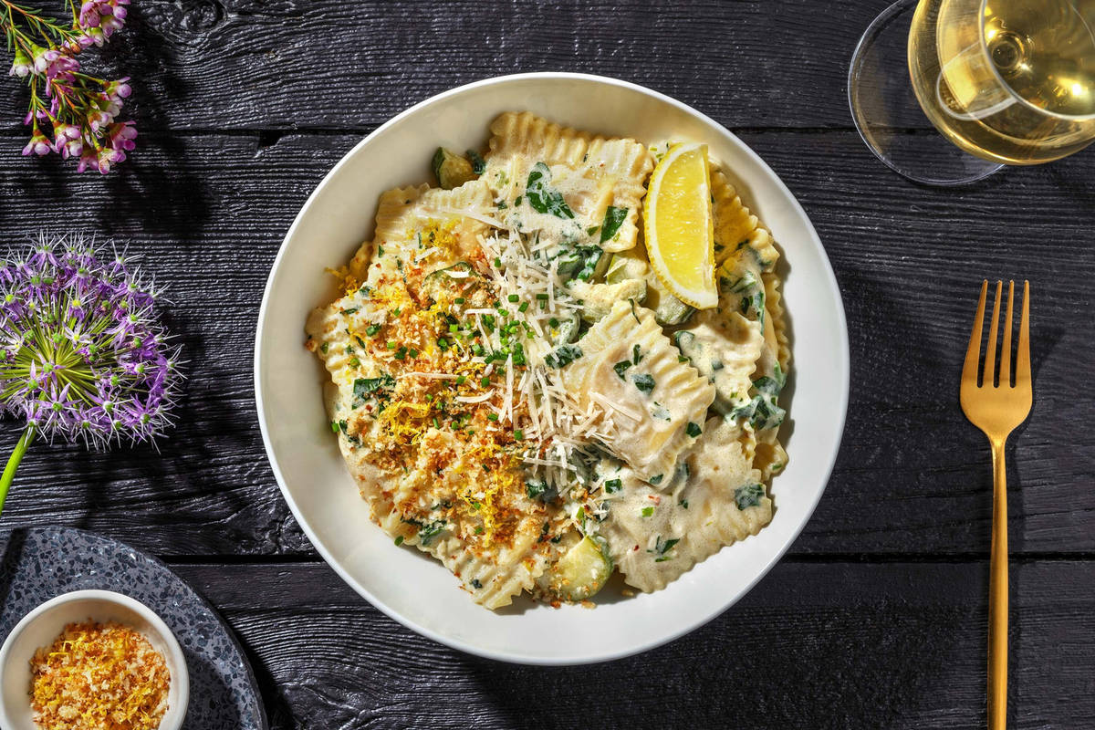 Creamy Tarragon Lobster and Shrimp Ravioli