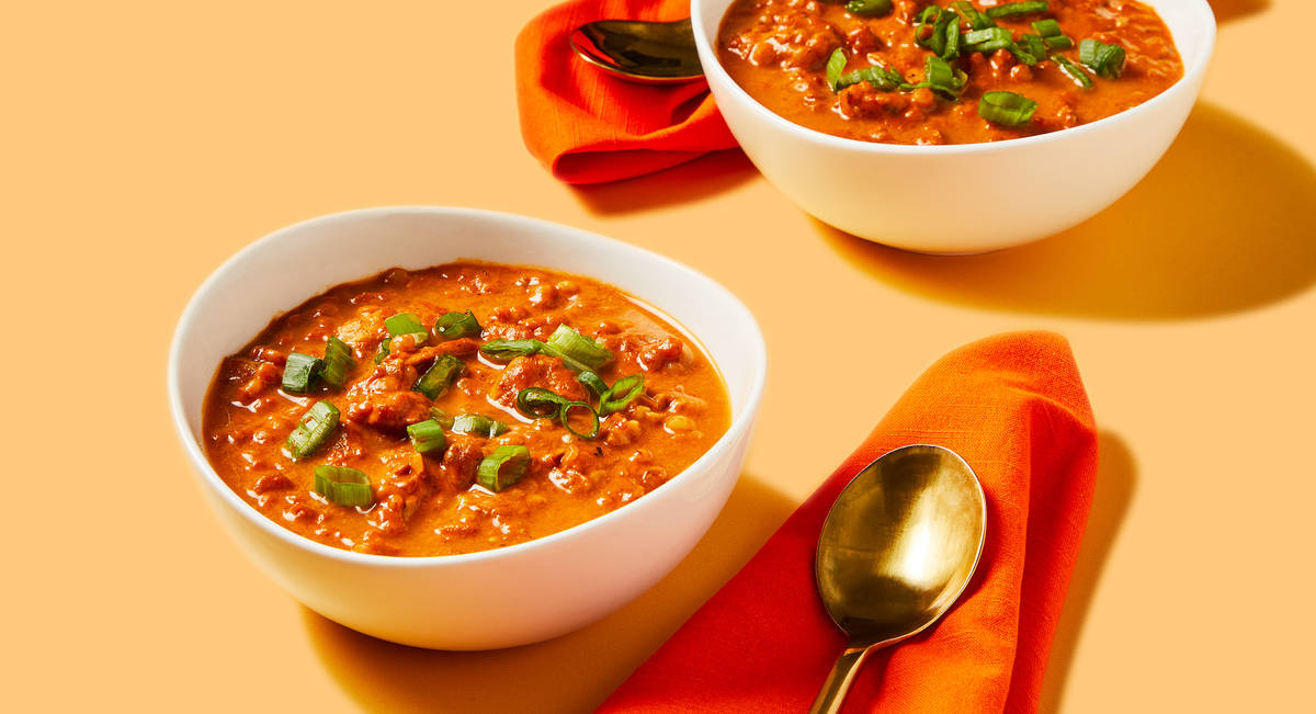 Red Coconut Curry Chicken Soup