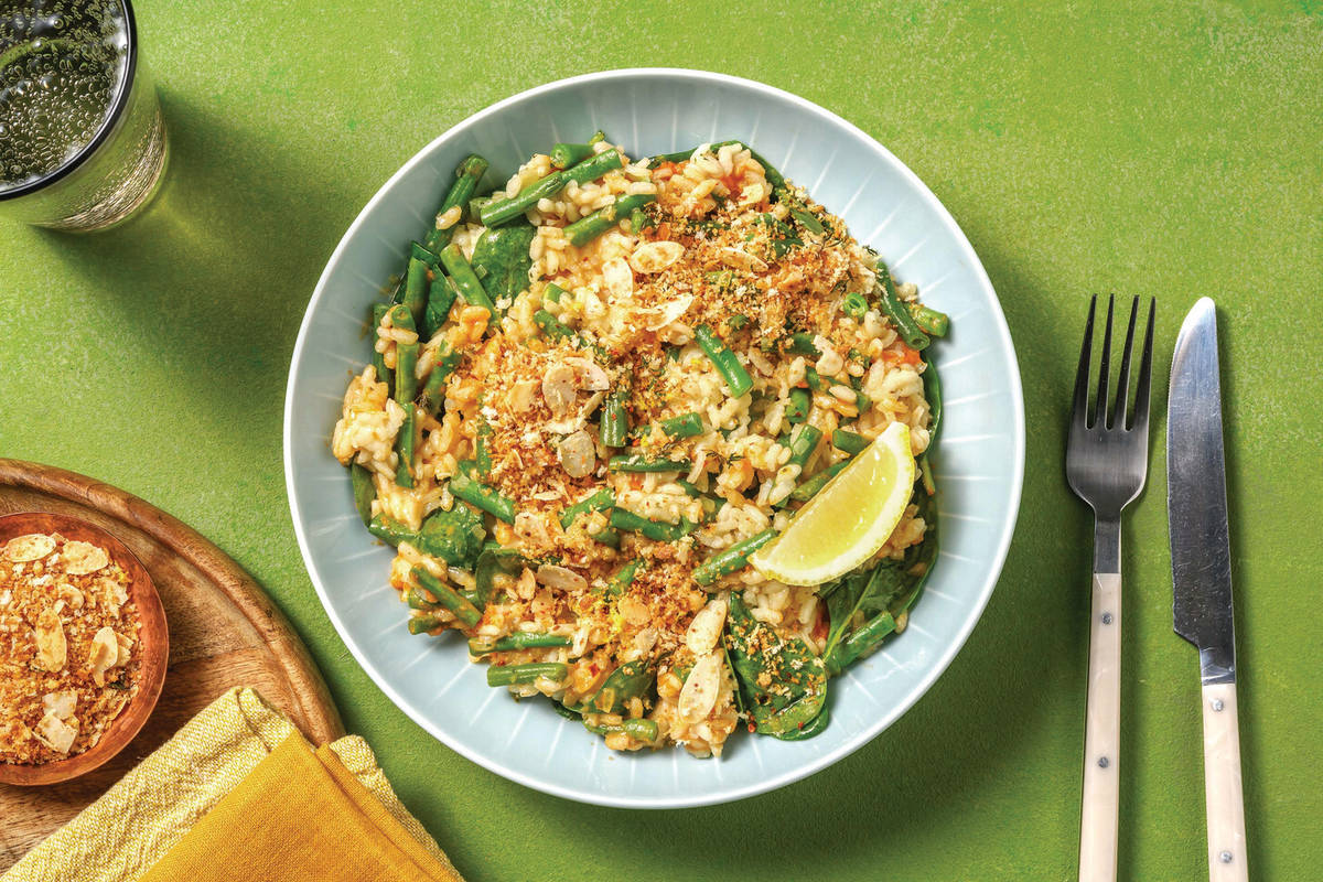 Red Pesto & Veggie Risotto