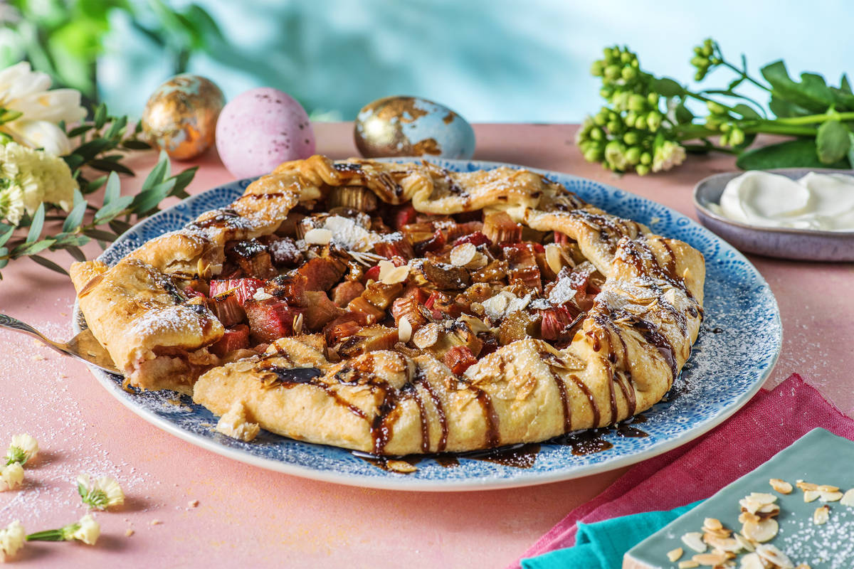 Für Ostern: Leckere Rhabarber-Apfel-Galette