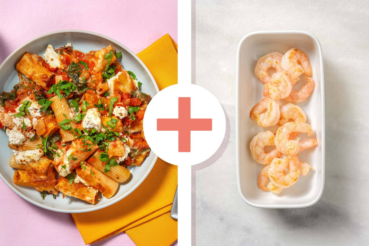 Ricotta Rigatoni and Shrimp Al Forno