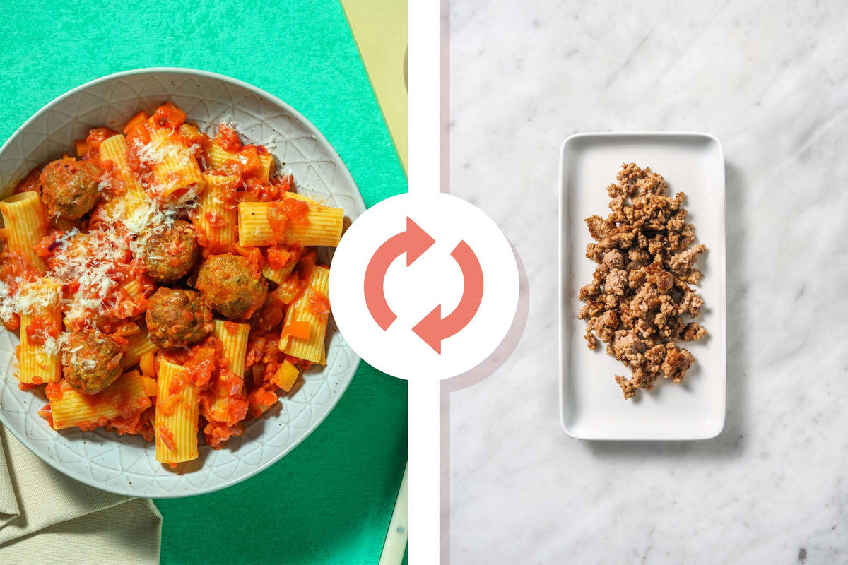 Rigatoni and Mini Turkey Meatballs
