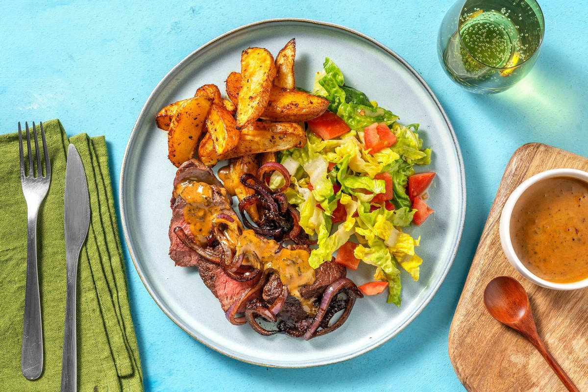 Rinderhüftsteak mit Cowboy-Butter-Sauce