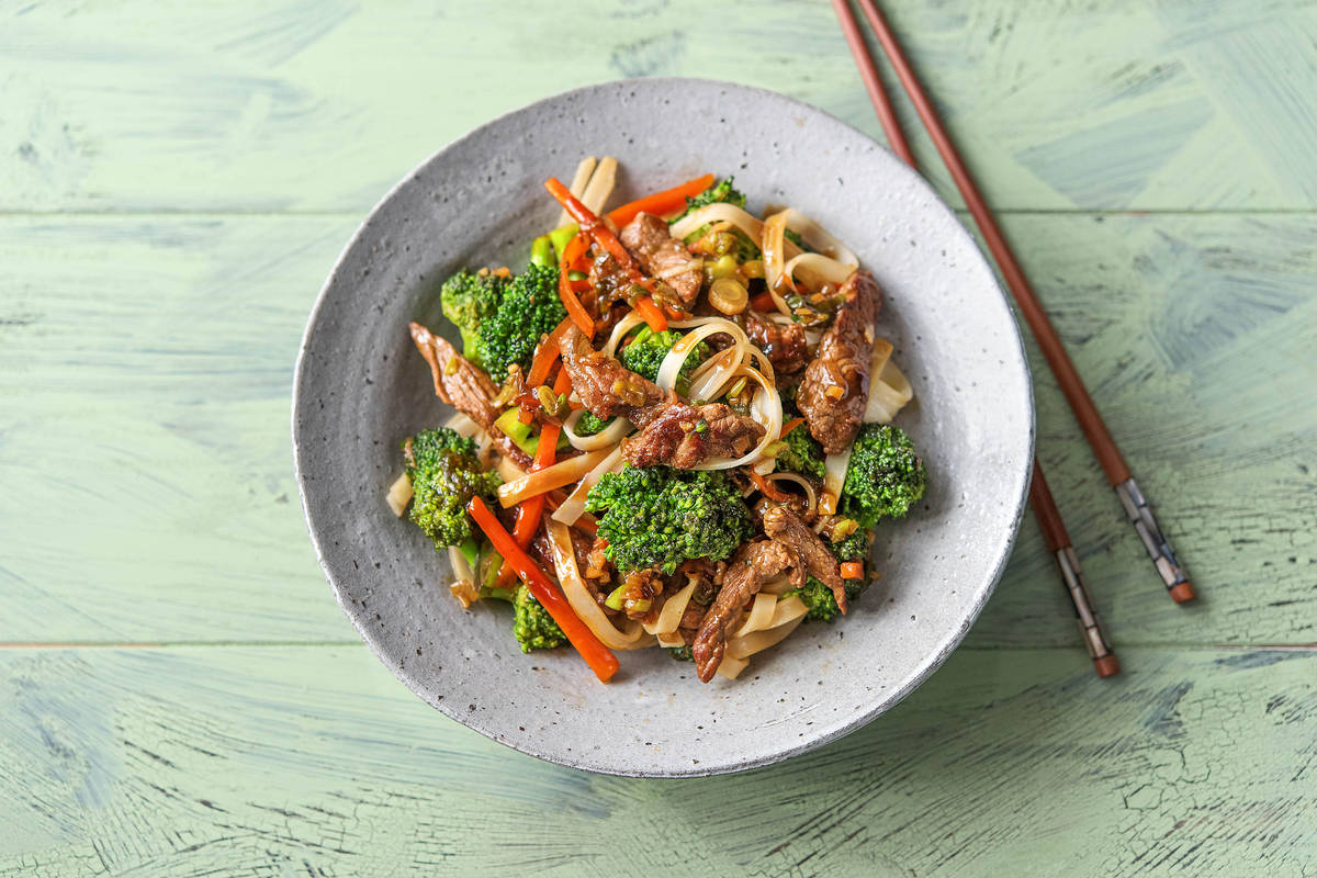 Stir-Fry mit Rindsstreifen