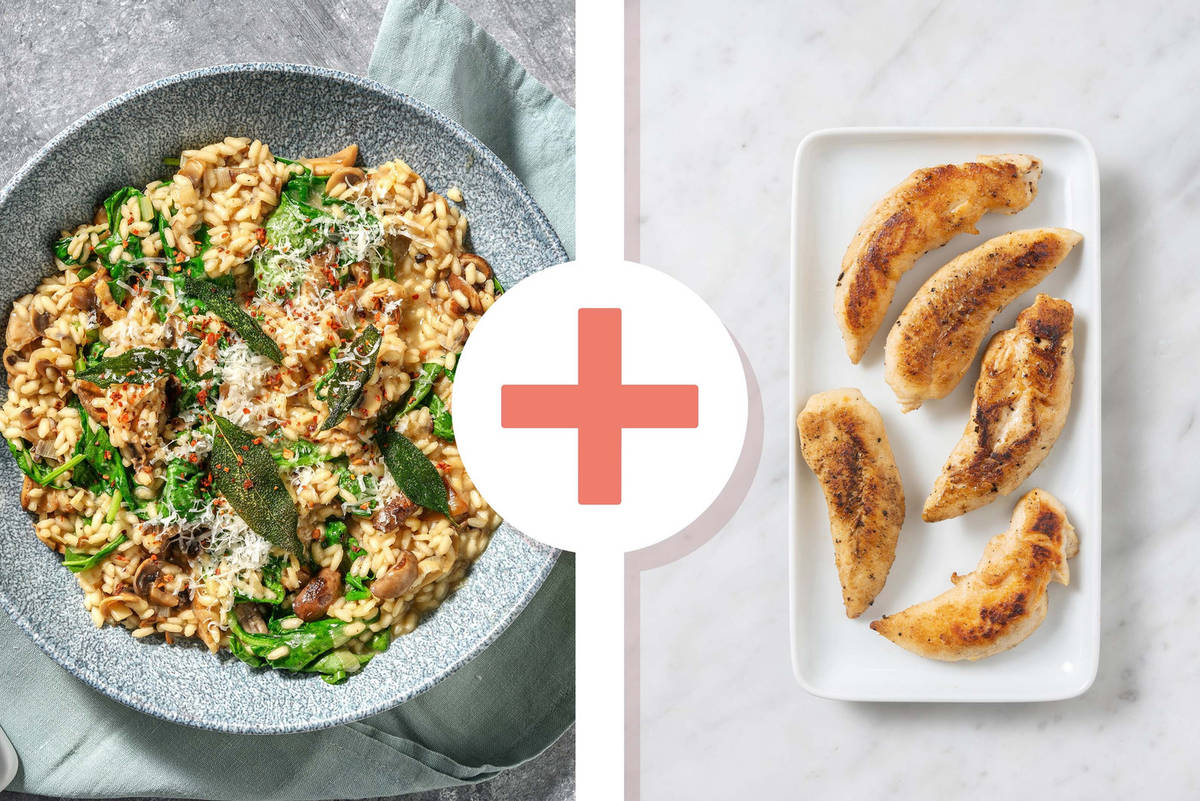 Mixed Mushroom and Chicken Risotto