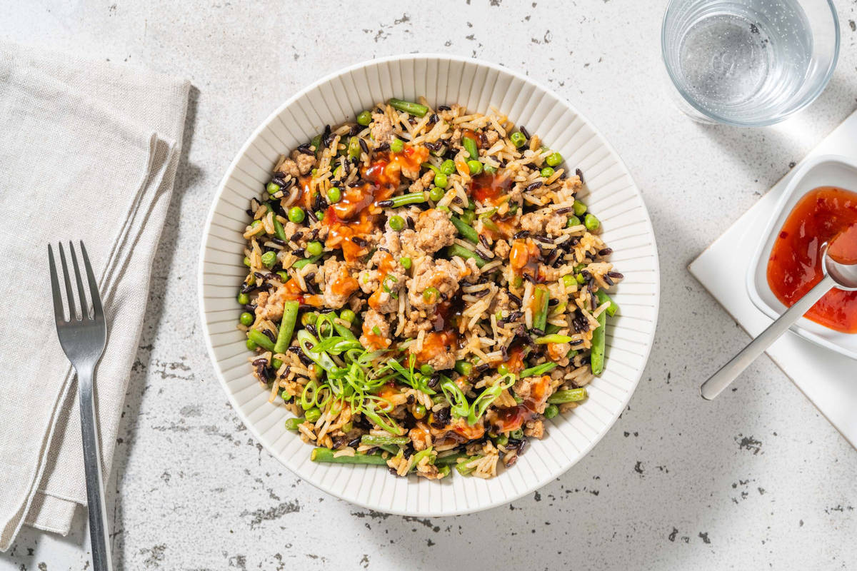 Riz « frit » au bœuf