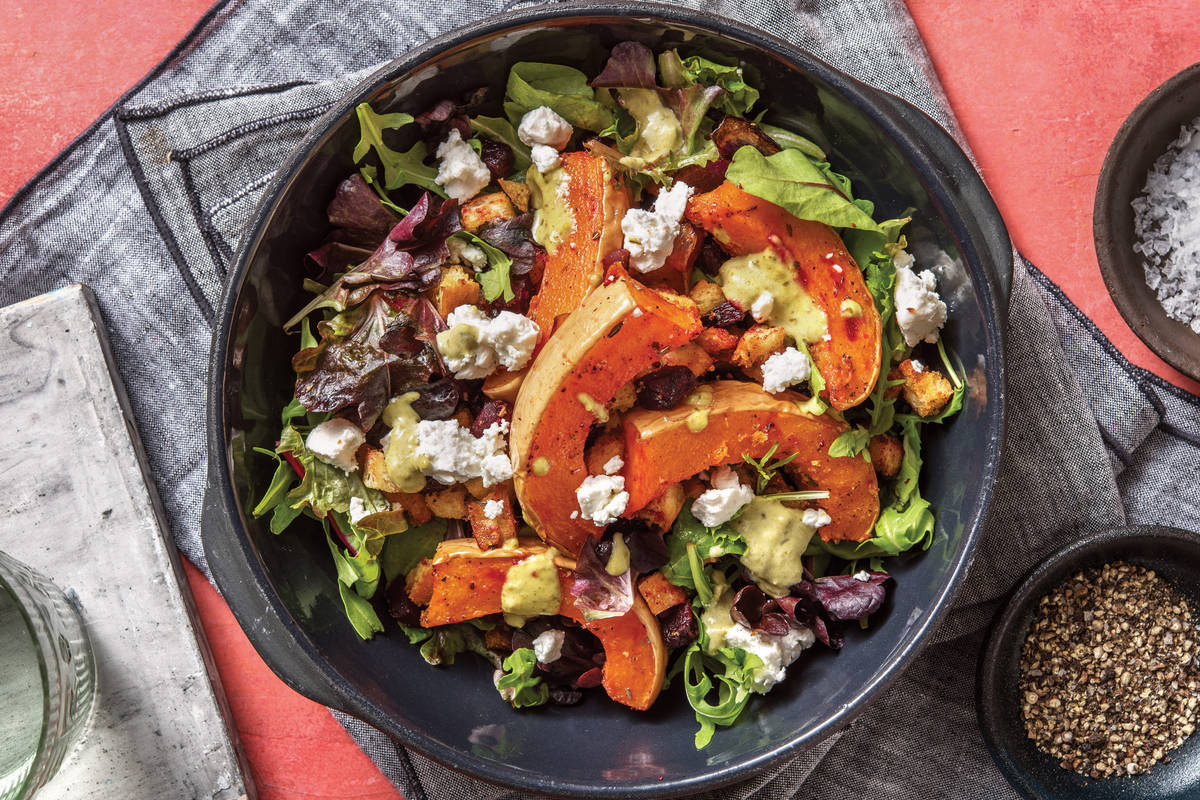 Roast Butternut Pumpkin & Goat Cheese Salad